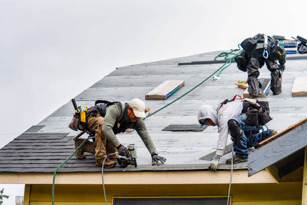 Professional Gutter Installation technician working in Casey, IA